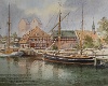 Stadt - Hafen Hafen Neustadt Blick von Brücke Hans Möller Aquarell  Motiv: Neustadt/Holstein.  Technik: Aquarell.  Urheberrecht: Kay Möller / Annelies Möller.  Kategorie: Stadt - Hafen.  Thema: Schiff. : Hans Möller, Aquarell, Schleswig-Holstein Binnenland, Stadt - Hafen, Hafen Neustadt Blick von Brücke, Neustadt/Holstein, Schiff, Kay Möller / Annelies Möller, Weitere Infos unter : http://www.maler-hans-moeller.de, mailto:info@maler-hans-moeller.de